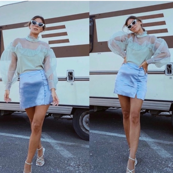 Zara Organza Knit top - Picture 10 of 13